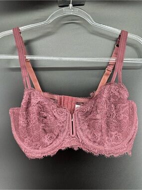 Auden | Balconette Coverage Unlined Eyelash Lace Bra. 38D